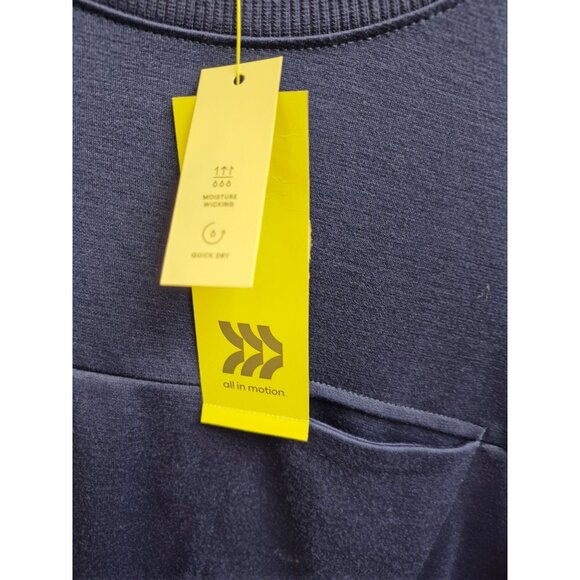 Men's Navy Blue Long Sleeve Crewneck Sweatshirt - Picture 3 of 6